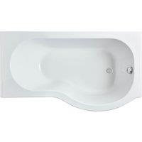 Balterley Modern P Shape Right Hand Shower Bath Tub with Leg Set, 1500mm - White