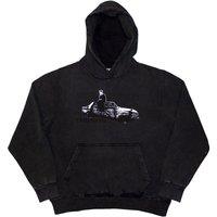 1975 Car Photo Pullover Stone Wash Hoodie in Grey | Size: XL