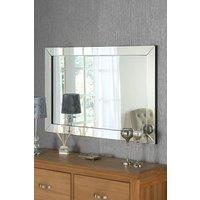 Yearn Mirrors Contemporary Angled Wall Mirror 90x60cm in Black | Size: 90x60 cm