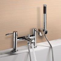 Nes Home Sink Basin Mono Bath Filler Bathroom Shower Mixer Chrome Brass Tap in Metallic Silver