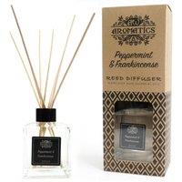 KDMD 200ml Peppermint & Frankincense Essential Oil Reed Diffuser in Black