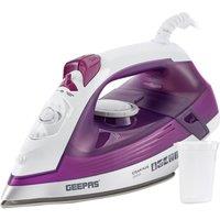 Geepas 2000W Steam Iron with Ceramic Soleplate - 220 ml Tank in Purple