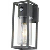 First Choice Lighting Hale - Black Motion Sensor Outdoor Wall Light