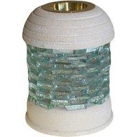 KDMD Stone Oil Burner - Round Glass Brick in White