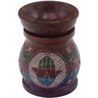 KDMD Soapstone Oil Burner 10cm - Hamsa - Five Colours