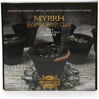 KDMD Box of 12 Resin Cups - Myrrh in Black