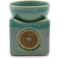 KDMD Lucky Coin Large Oil Burner - Jade in Green