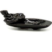 KDMD Backflow Incense Burner - Lotus Pond & Incense Stick Holder in Black