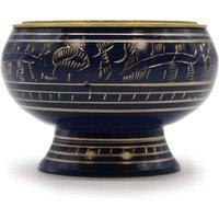 KDMD Chakra Tall Charcoal Incense Jar - Throat in Blue