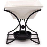 KDMD Ceramic & Metal Square Stand in Black