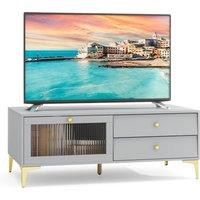 Costway TV Stand for 55-Inch TV 120cm TV Console Cabinet in Grey