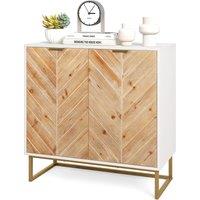 Costway Buffet Cabinet Dining Room Sideboard Cabinet with Storage in White