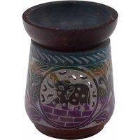 KDMD Large Soapstone Oil Burner 13x10cm - Elephant - Five Colours | Size: 13x10 cm
