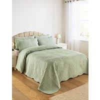 Chums Olivia Quilted Bedspread Set Includes FREE Quilted Pillowsham(s) in Green | Size: King