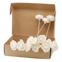 KDMD Natural Diffuser Flowers - Rose on Reed - (Set of 12) in White