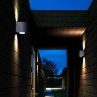 Nordlux Modern Outdoor Wall Light Grey Aluminium Intergrated LED Weatherproof - Mains Powered, IP44