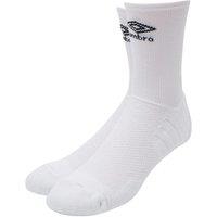 Umbro Men's Pro Tech Logo Socks in White | Size: 7-12