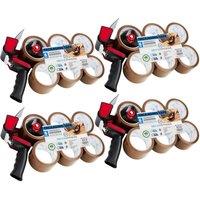 Deco Express Premium Dispenser With 6 Brown Tapes 4 Pack