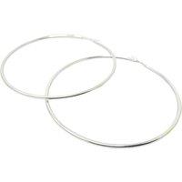 Harfi Women's Elegant & Timeless 70mm Sterling Silver Hoop Earrings