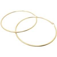 Harfi Women's Elegant & Timeless 70mm Gold Plated Hoop Earrings