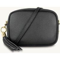 Apatchy London Women's The Tassel Leather Crossbody Bag in Black