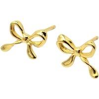 Harfi Women's Cute Bow Tie Bowknot Gold Plated Everyday Stud Earrings