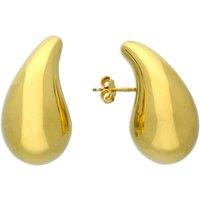 Harfi Women's Statement Gold Plated Teardrop Style Stud Earrings