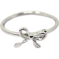 Harfi Women's Bow Tie Bowknot Thin Sterling Silver Stacking Ring