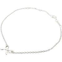 Harfi Women's Dainty Bow Tie Bowknot Sterling Silver Charm Bracelet | Size: 19 cm