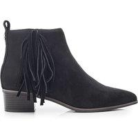 Moda In Pelle Women's 'Pichon' Alcantara Heeled Boots in Black | Size: 4
