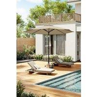3m Large Solar Powered LED Patio Umbrella for Outdoor Garden (NO BASE)