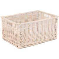Red Hamper Wicker White Wash Storage Open Basket | Size: XL