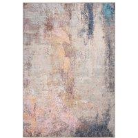 Kukoon Pastel Multicolour Distressed Abstract Non Slip Washable Low Pile Rug in Light Pink | Size: 160 cm x 230 cm