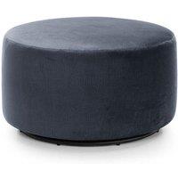 Abakus Direct Chicago Spill-Proof Velvet Swivel Footstool in Dark Grey