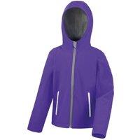 Result Core Hooded Softshell Jacket in Purple | Size: 11-12 Years