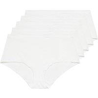 Yours Women's 5 Pack Stretch Full Briefs in White | Size: 26-28