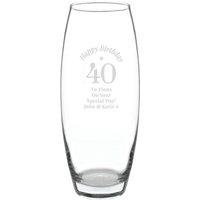 Personalised Memento Company Women's Personalised Happy Birthday Bullet Vase in Clear