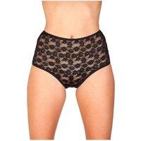 Camille Women's Three Pack Floral Lace Maxi Briefs in Black | Size: 20