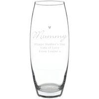 Personalised Memento Company Women's Personalised Love Heart Bullet Vase in Clear