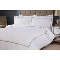 New Edge Blinds Carlton Embroidered Duvet Set in Brown | Size: King