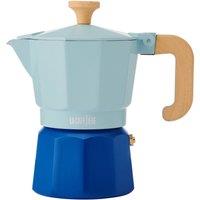 La Cafetiere Venice Aluminium Espresso Maker, Sky Blue, Three Cup, Gift Boxed in Blue
