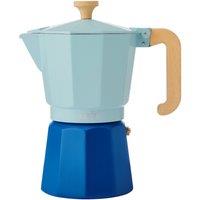 La Cafetiere Venice Aluminium Espresso Maker, Sky Blue, Six Cup, Gift Boxed in Blue