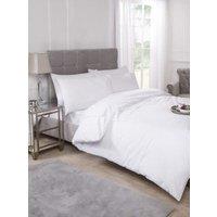 New Edge Blinds Percale Duvet Set in White | Size: Double