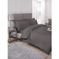New Edge Blinds Percale Duvet Set in Grey | Size: King