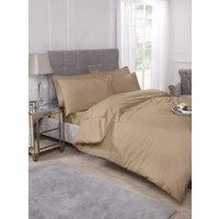 New Edge Blinds Percale Duvet Set in Brown | Size: Double