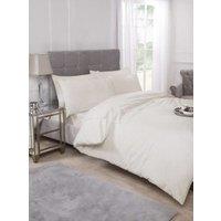 New Edge Blinds Percale Duvet Set in Cream | Size: Double