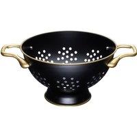 MasterClass 24cm Stainless Steel Matt Black & Brass Colander