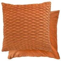 New Edge Blinds Millie Collection Soft Velvet Cushion Cover in Orange | Size: 43 cm x 43 cm
