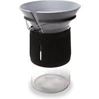La Cafetiere 3pc Seattle Drip Coffee Maker Set, Glass Carafe & Cone in Black