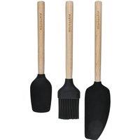 KitchenAid 3-Piece Bamboo Baking Set with Spoon Spatula, Pastry Brush & Mixer Spatula in Black